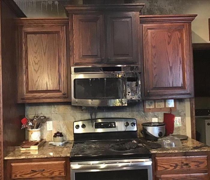 Fire Damaged Stove and Microwave!